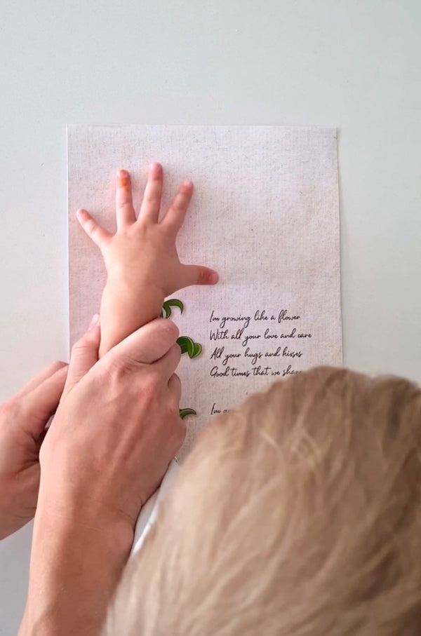 I'm Growing Like a Flower / Hand Handprint Art / Kids Baby Toddler / Mother's Day Mom Mum / Keepsake Craft Gift DIY Card / Print It Off 0206