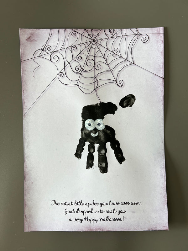 Halloween Spider Hand Handprint Footprint Art Craft / Kids Toddler Baby Card Gift Memory Activity Decoration Keepsake / Print It Off 0618