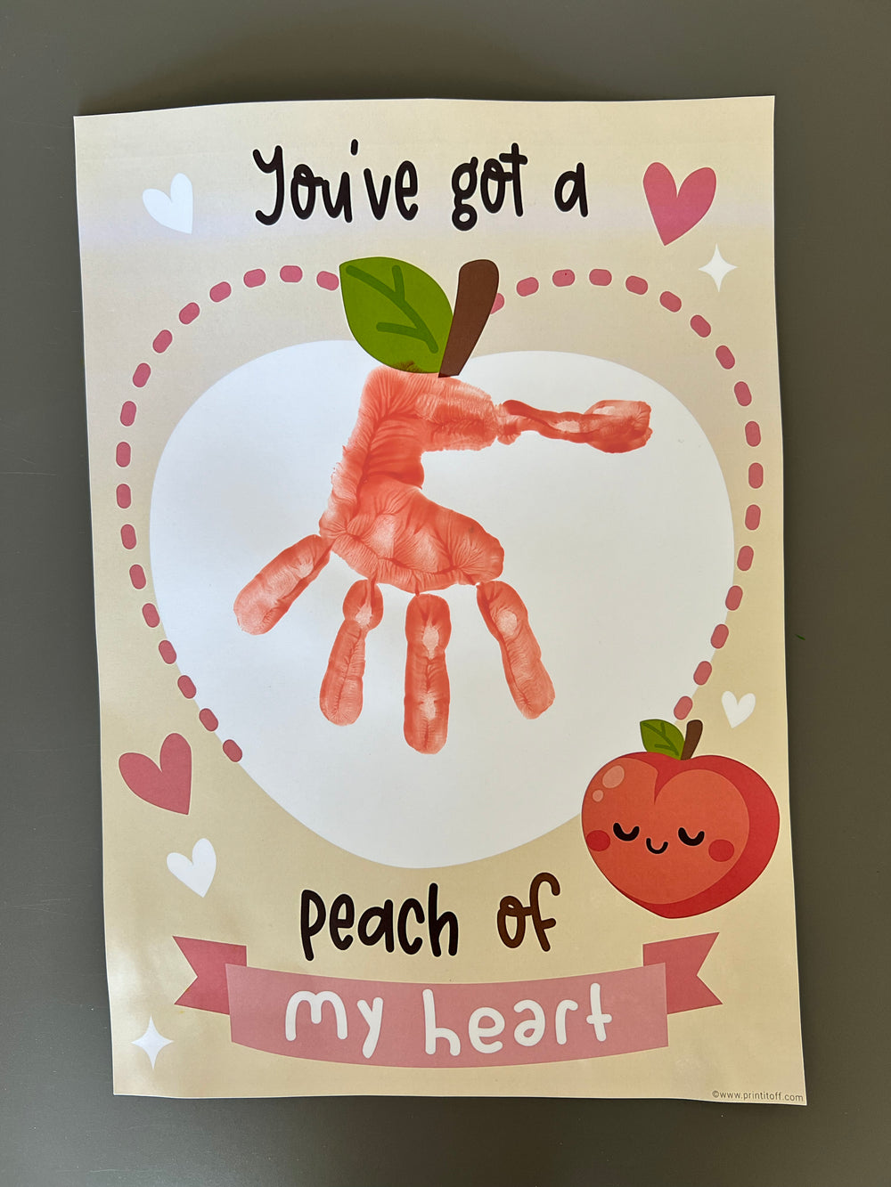 valentine's day handprint footprint art craft Print it off