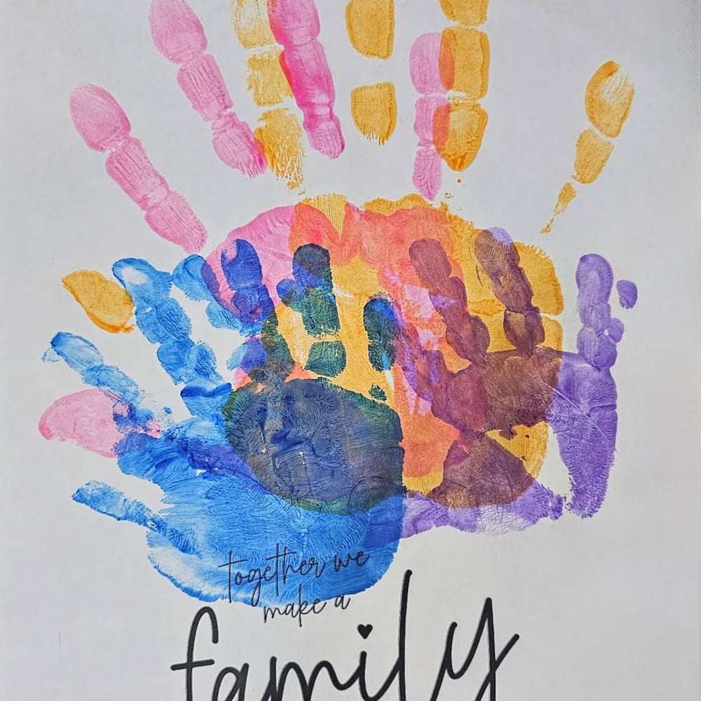 2025 Family / Handprint Footprint Art Craft Memory Decor / Children Siblings Kids Baby Mom Mum Dad / Keepsake DIY Wall / Print It Off 0515