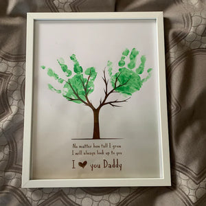 No Matter How Tall I Grow / Tree Handprint Hands Art Craft / Fathers Day Dad / Kids Baby Keepsake / Print Gift DIY Card Printable 0023