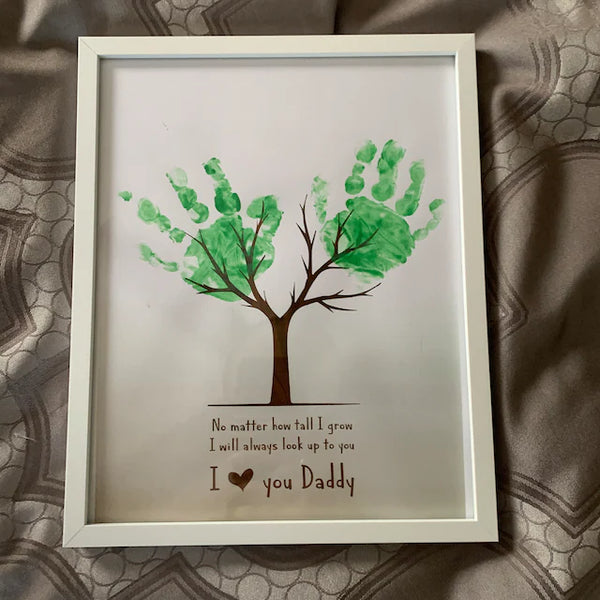 No Matter How Tall I Grow / Tree Handprint Hands Art Craft / Fathers Day Dad / Kids Baby Keepsake / Print Gift DIY Card Printable 0023