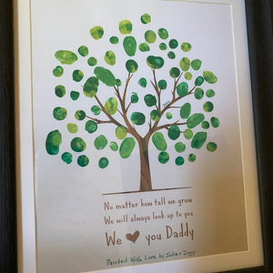 No Matter How Tall We Grow / Tree Handprint Art Craft / Fathers Day Daddy Dad / Kids Baby Toddler Keepsake / Print Card Gift Printable 0024