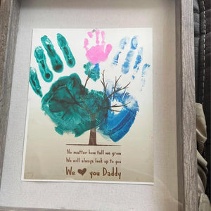 No Matter How Tall We Grow / Tree Handprint Art Craft / Fathers Day Daddy Dad / Kids Baby Toddler Keepsake / Print Card Gift Printable 0024