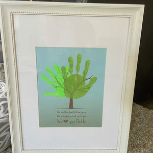 No Matter How Tall We Grow / Tree Handprint Art Craft / Fathers Day Daddy Dad / Kids Baby Toddler Keepsake / Print Card Gift Printable 0024