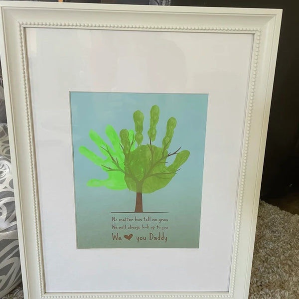 No Matter How Tall We Grow / Tree Handprint Art Craft / Fathers Day Daddy Dad / Kids Baby Toddler Keepsake / Print Card Gift Printable 0024