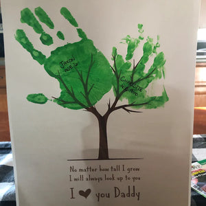 No Matter How Tall I Grow / Tree Handprint Hands Art Craft / Fathers Day Dad / Kids Baby Keepsake / Print Gift DIY Card Printable 0023