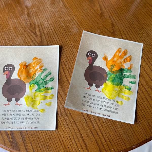 This Isn't Just A Turkey / Happy Thanksgiving Autumn / Handprint Art Craft DIY / Kids Toddler Baby Keepsake / Print Card 0124