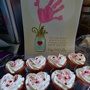 Handprint Flower Jar / Happy Valentine's Day / Handprint DIY Craft Art / Love Card Poem / Baby Kids Toddler / Keepsake Print it Off 0144