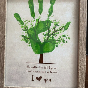 Handprint Art Craft Tree Hands / No Matter how tall I grow / I Love You / Kids Baby Toddler Keepsake Memory / DIY Print Card Gift 0057