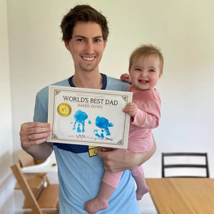 Dad Certificate / Handprint Art / World's Best Dad Hands Down / Handprint Craft DIY Card / Father's Day Birthday Gift / Printable Print 0003