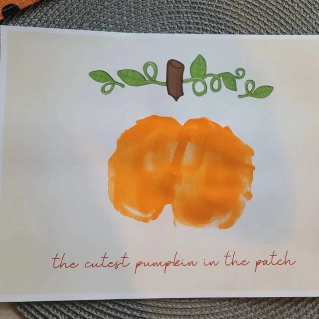 Baby Bottom Print / The Cutest Pumpkin Bum-kin in the Patch / Thanksgiving / Baby Bum Butt Art / Newborn Baby Toddler / Keepsake 0137