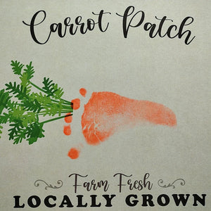 Carrot Patch / Easter / Foot Footprint Art Craft / Kids Baby Toddler / Keepsake Activity Card Diy Decor Sign / Printable PRINT IT OFF 0420