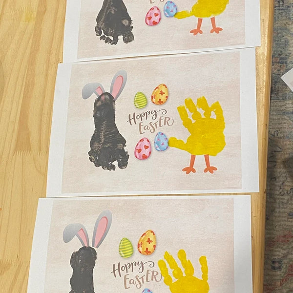 Bunny Chick / Footprint Handprint Hand Foot Art Craft / Hoppy Happy Easter / Kids Baby Toddler / Keepsake DIY Card / Print It Off 0443