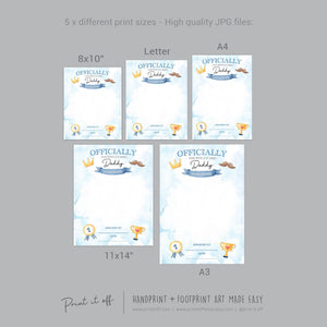 Daddy Certificate Handprint Art Craft  Happy Father&#39;s Day Dad