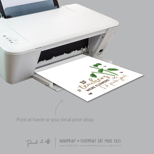 If Teachers Were Flowers I'd pick You / Handprint Art Craft Kids Baby Toddler / Teacher Thank you Appreciation Gift / DIY Card Print 0758