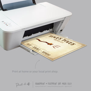 Hocus Pocus Handprint Art Craft / Witch Broom Stick Halloween Sign / Kids Baby Toddler Keepsake Activity Memory / Print It Off