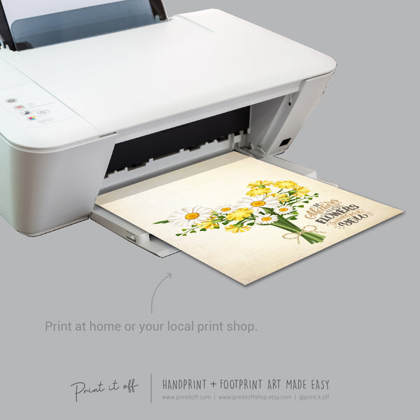 If Mother&#39;s Were Flowers I&#39;d Pick You / Mother&#39;s Day Handprint Hand Art Craft / Kids Baby Toddler / Keepsake DIY Card / Print It Off