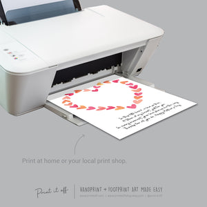 Mother's Day Little Hand Poem Heart / Handprint Art Craft Template / Kids Baby Toddler / Keepsake DIY Card / Print It Off 0858