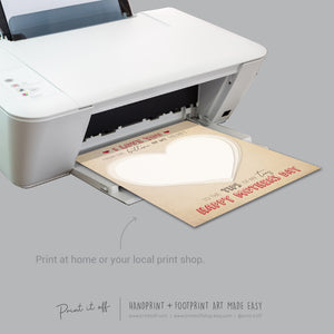 Love You Tips Of My Toes Mother&#39;s Day / Footprint Feet Foot Art Craft Template / Kids Baby Toddler / Keepsake DIY Card / Print It Off