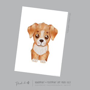 Baby Footprint Art Print / Koala Dog / DIY Gift Craft Keepsake Memory Nursery Wall Decor / Newborn Toddler Foot / Print it Off