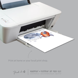 Love You Moon and Back Fathers / Handprint Footprint Art Craft / DIY Card Gift Keepsake / Kids Baby Toddler / Print it Off