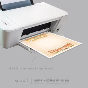 Pumpkin Pie Spice And Everything Nice / Footprint Foot Hand Handprint Art Craft / Thanksgiving Fall Autumn Farm Sign Decor / Toddler Baby Memory Keepsake / Print It Off