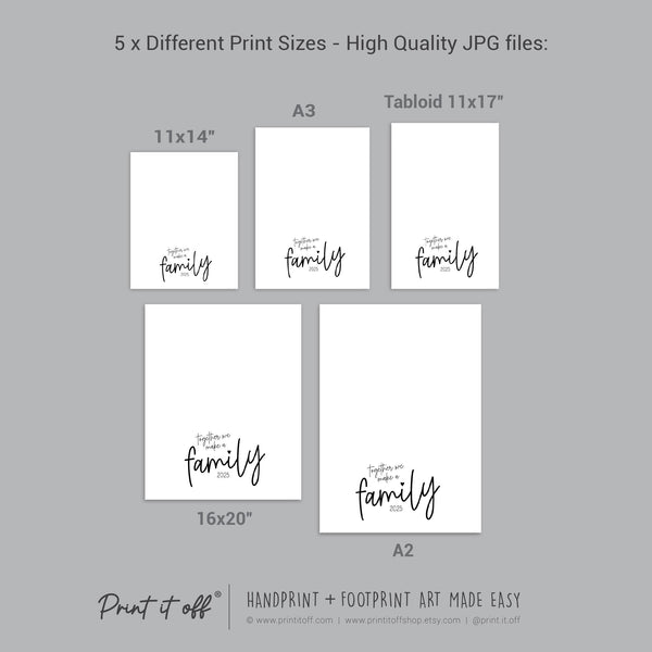 2025 Family / Handprint Footprint Art Craft Memory Decor / Children Siblings Kids Baby Mom Mum Dad / Keepsake DIY Wall / Print It Off 0515