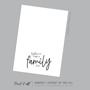 2025 Family / Handprint Footprint Art Craft Memory Decor / Children Siblings Kids Baby Mom Mum Dad / Keepsake DIY Wall / Print It Off 0515