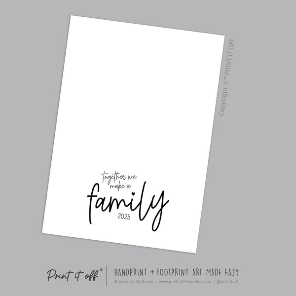 2025 Family / Handprint Footprint Art Craft Memory Decor / Children Siblings Kids Baby Mom Mum Dad / Keepsake DIY Wall / Print It Off 0515