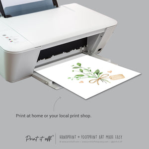 Flower Paw Print Art / Dog Cat Animal Pet Pawprint / Activity Keepsake Memory Craft Gift Card / Print It Off