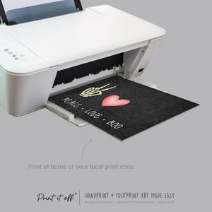 Peace Love Boo Handprint Ghost / Baby Kids Toddler Hand Template / Halloween Sign / Art Craft Memory Keepsake Decor / Print It Off