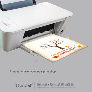 Happy Fall Tree Hands Handprint Footprint / Baby Kids Toddler Template / Fall Autumn Art Craft Memory Keepsake / Print It Off