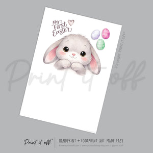 First 1st Easter Bunny - Handprint Footprint Art Craft Baby Keepsake Memory Template - PRINT IT OFF