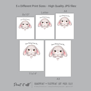 Some Bunny Loves You - Easter Handprint Footprint Art Craft Baby Keepsake Memory - PRINT IT OFF