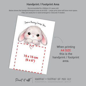 Some Bunny Loves You - Easter Handprint Footprint Art Craft Baby Keepsake Memory - PRINT IT OFF