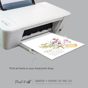 Easter Flower Poem - Handprint Footprint Art Craft Card Baby Keepsake Memory - PRINT IT OFF