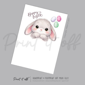 Hoppy Easter Bunny - Handprint Footprint Art Craft Keepsake Template  - PRINT IT OFF