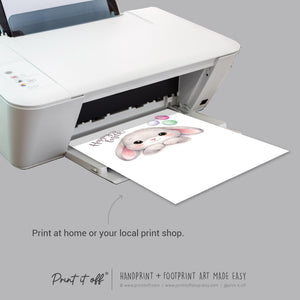 Hoppy Easter Bunny - Handprint Footprint Art Craft Keepsake Template  - PRINT IT OFF