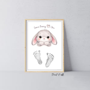 Some Bunny Loves You - Easter Handprint Footprint Art Craft Baby Keepsake Memory Template - PRINT IT OFF
