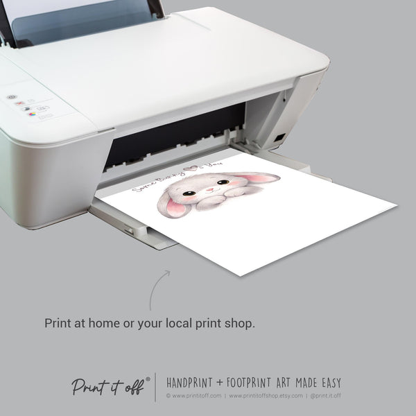 Some Bunny Loves You - Easter Handprint Footprint Art Craft Baby Keepsake Memory Template - PRINT IT OFF