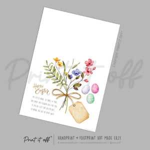 Easter Flower Poem - Handprint Footprint Art Craft Card Baby Keepsake Memory - PRINT IT OFF