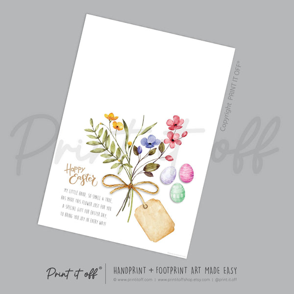 Easter Flower Poem - Handprint Footprint Art Craft Card Baby Keepsake Memory - PRINT IT OFF