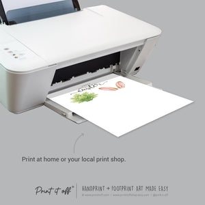 Happy Easter - Bunny Carrot Handprint Footprint Feet Art Craft Baby Keepsake Memory - PRINT IT OFF