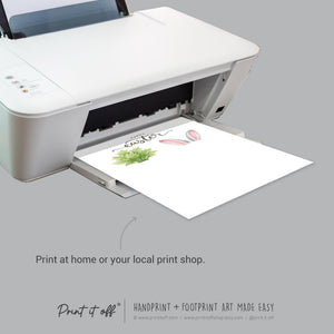 Happy Easter - Bunny Carrot Handprint Footprint Feet Art Craft Baby Keepsake Memory - PRINT IT OFF