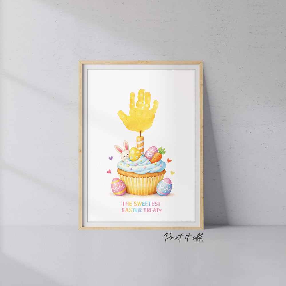 Happy Easter Sweet Treat - Handprint Footprint Feet Art Craft Baby Keepsake Memory - PRINT IT OFF