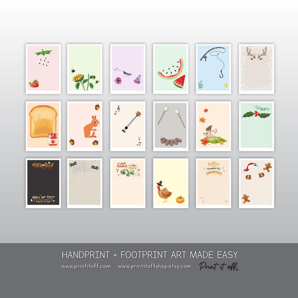 2028 Handprint & Footprint Calendar, Printable Kids Craft Templates, Diy Keepsake, Homemade Gift PRINT IT OFF