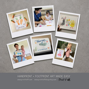 Handprint & Footprint Art, Printable Kids Craft Templates, Learning, Baby Toddler Preschool Keepsake PRINT IT OFF
