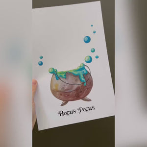 Hocus Pocus Witch Cauldron Footprint Handprint Foot Hand Halloween Art Craft / Kids Toddler Baby DIY Memory Activity / Print It Off 0797