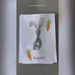 Animal Book Handprint Footprint Craft Art / Baby Toddler Child / Teacher Classroom Nursery Wall Decor Activity Card / Print It Off 0779